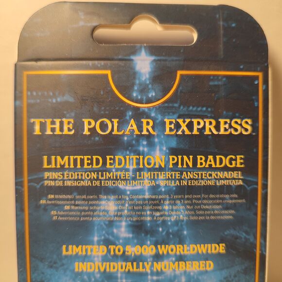 The Polar Express Conductors Stopwatch Spinning Pin Badge Official Collectible - Picture 2 of 3